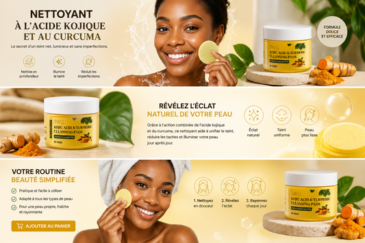 Nettoyeur à l'Acide Kojique au Curcuma.